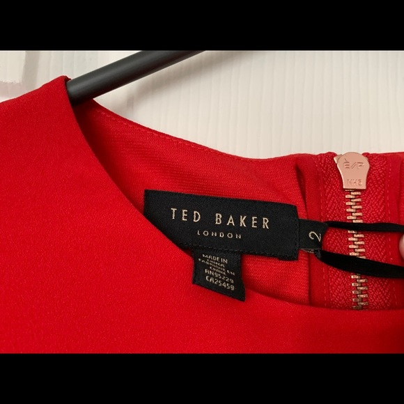 Ted Baker red shift dress - Picture 4 of 5